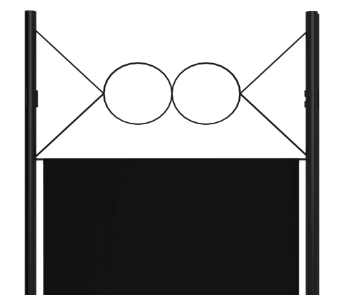 Biombo divisor de 6 paneles negro 240x180 cm