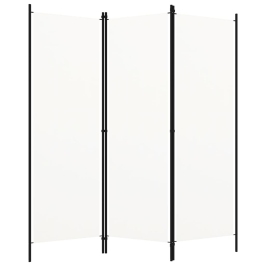 Biombo divisor de 3 paneles blanco 150x180 cm