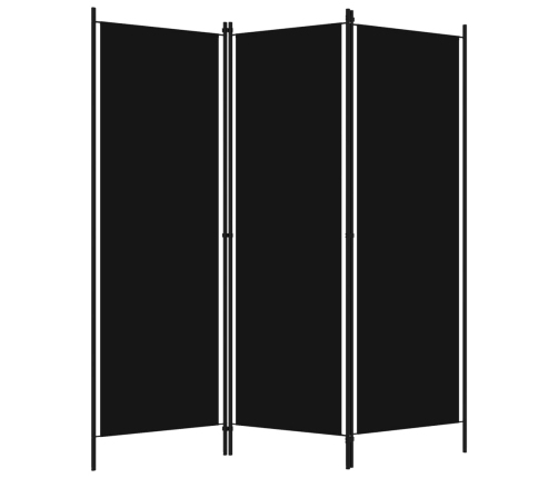 Biombo divisor de 3 paneles negro 150x180 cm