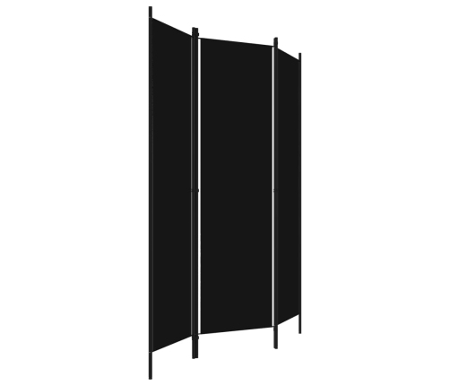 Biombo divisor de 3 paneles negro 150x180 cm