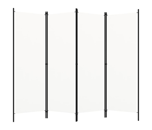 Biombo divisor de 4 paneles blanco 200x180 cm