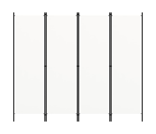 Biombo divisor de 4 paneles blanco 200x180 cm