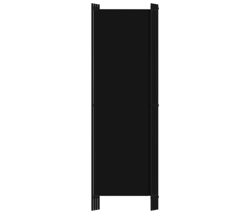 Biombo divisor de 4 paneles negro 200x180 cm