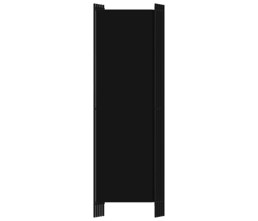 Biombo divisor de 5 paneles negro 250x180 cm