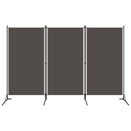 Biombo divisor de 3 paneles gris antracita 260x180 cm