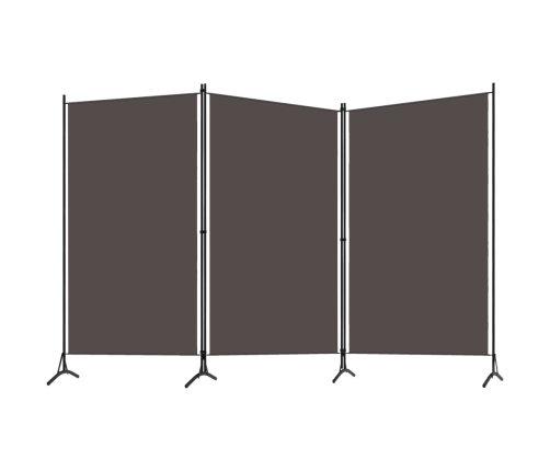 Biombo divisor de 3 paneles gris antracita 260x180 cm