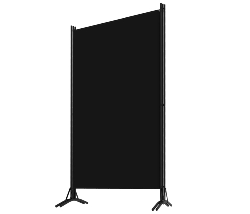 Biombo divisor de 3 paneles negro 260x180 cm