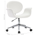 Sillas de comedor giratorias 4 unidades cuero sintético blanco