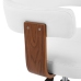 Sillas de comedor giratorias 6 uds madera curvada cuero blanco