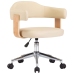 Sillas de comedor giratorias 6 unidades cuero sintético crema