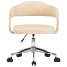 Sillas de comedor giratorias 6 unidades cuero sintético crema