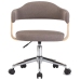 Sillas comedor giratorias 2 uds madera curvada tela gris taupe