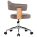 Sillas comedor giratorias 2 uds madera curvada tela gris taupe