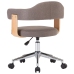 Sillas comedor giratorias 2 uds madera curvada tela gris taupe