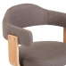 Sillas comedor giratorias 2 uds madera curvada tela gris taupe