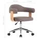 Sillas comedor giratorias 2 uds madera curvada tela gris taupe