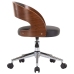 Sillas de comedor giratorias 2 uds madera curvada y cuero negro