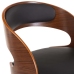 Sillas de comedor 4 uds madera curvada y cuero sintético