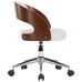 Sillas de comedor giratorias 2 uds madera curvada cuero blanco