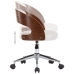 Sillas de comedor giratorias 2 uds madera curvada cuero blanco
