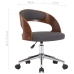 Sillas de comedor giratorias 2 uds madera curvada y tela gris
