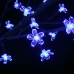 Árbol de Navidad 120 LEDs luz azul fría flores de cerezo 150 cm