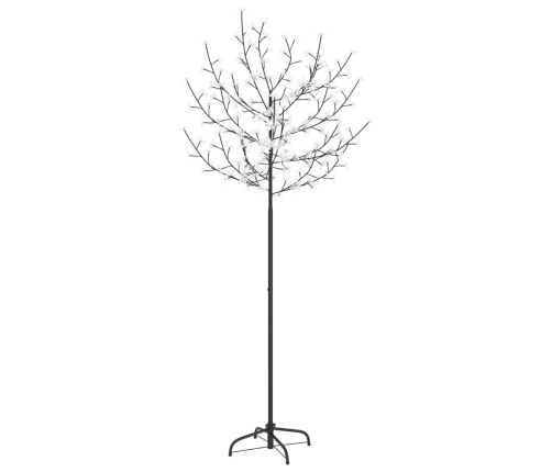 Árbol de Navidad 200 LEDs blanco cálido flores de cerezo 180 cm