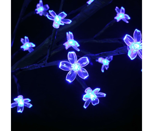 Árbol de Navidad 200 LEDs blanco azul flores de cerezo 180 cm