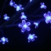 Árbol de Navidad 200 LEDs blanco azul flores de cerezo 180 cm