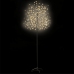 Árbol de Navidad 220 LEDs luz blanca cálida flores de cerezo 220 cm