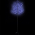 Árbol de Navidad 220 LEDs luz azul fría flores de cerezo 220 cm