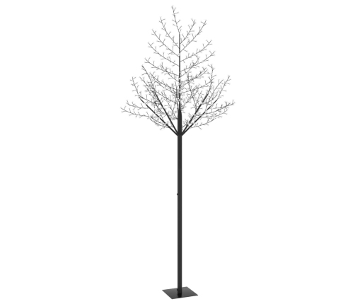 Árbol de Navidad 600 LEDs blanco frío flores de cerezo 300 cm