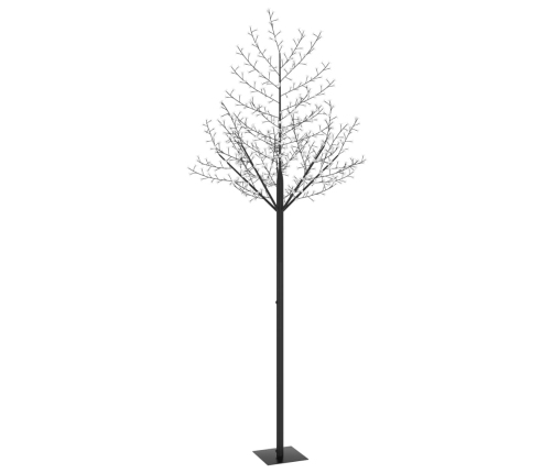 Árbol de Navidad 600 LEDs blanco frío flores de cerezo 300 cm