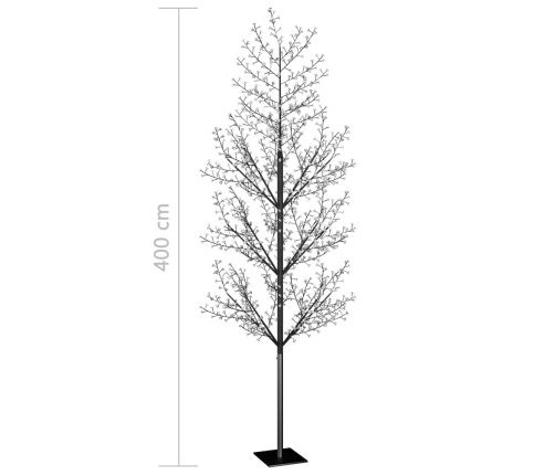 Árbol de Navidad 1200 LED blanco cálido flores de cerezo 400 cm