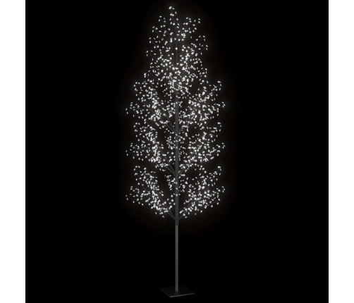 Árbol de Navidad 1200 LEDs blanco frío flores de cerezo 400 cm