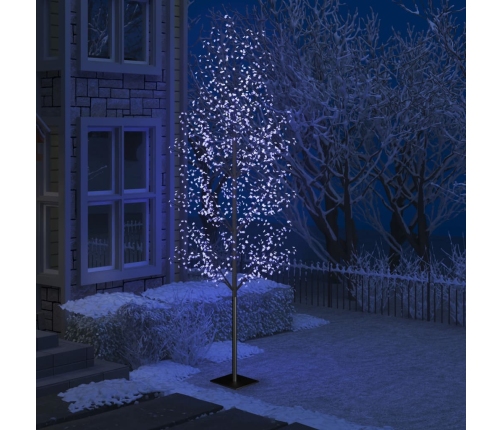 Árbol de Navidad 1200 LED luz azul fría flores de cerezo 400 cm