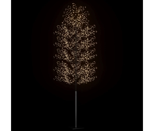 Árbol de Navidad 2000 LED blanco cálido flores de cerezo 500 cm