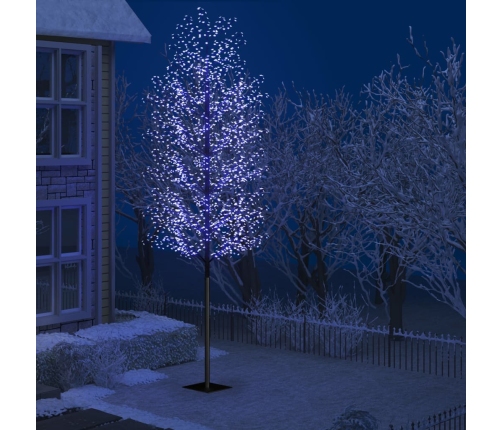 Árbol de Navidad 2000 LED luz azul fría flores de cerezo 500 cm