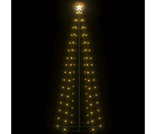 Árbol de Navidad forma de cono 100 LED blanco cálido 70x180 cm