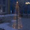 Árbol de Navidad forma de cono 100 LED blanco cálido 70x180 cm