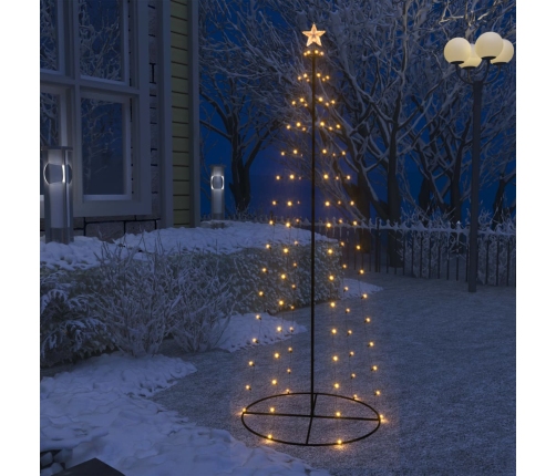 Árbol de Navidad forma de cono 100 LED blanco cálido 70x180 cm