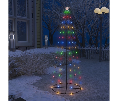 Árbol de Navidad forma de cono 100 LED de colores 70x180 cm