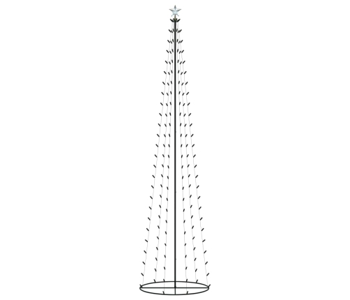 Árbol de Navidad forma de cono 136 LED blanco cálido 70x240 cm