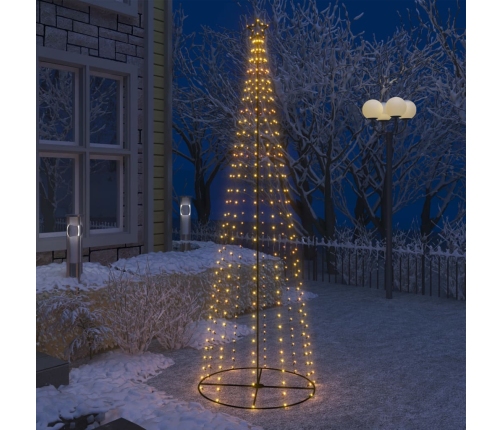 Árbol de Navidad forma de cono 330 LED blanco cálido 100x300 cm