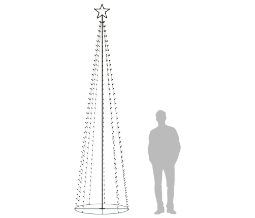 Árbol de Navidad forma de cono 400 LED blanco cálido 100x360 cm