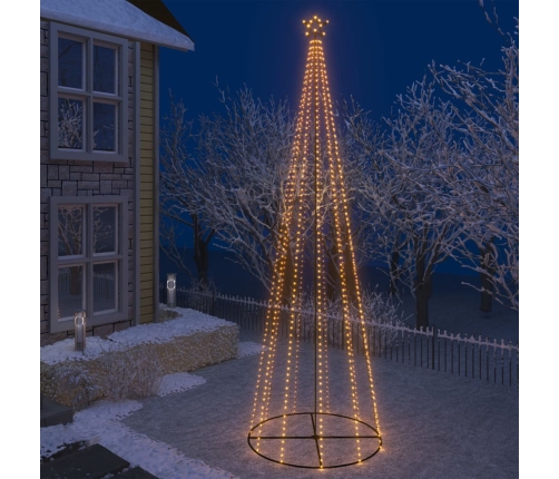 Árbol de Navidad cónico 752 LEDs blanco cálido 160x500 cm