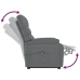 Sillón elevable de cuero sintético gris antracita