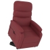 Sillón elevable cuero sintético rojo tinto