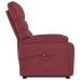 Sillón elevable cuero sintético rojo tinto