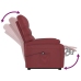 Sillón elevable cuero sintético rojo tinto